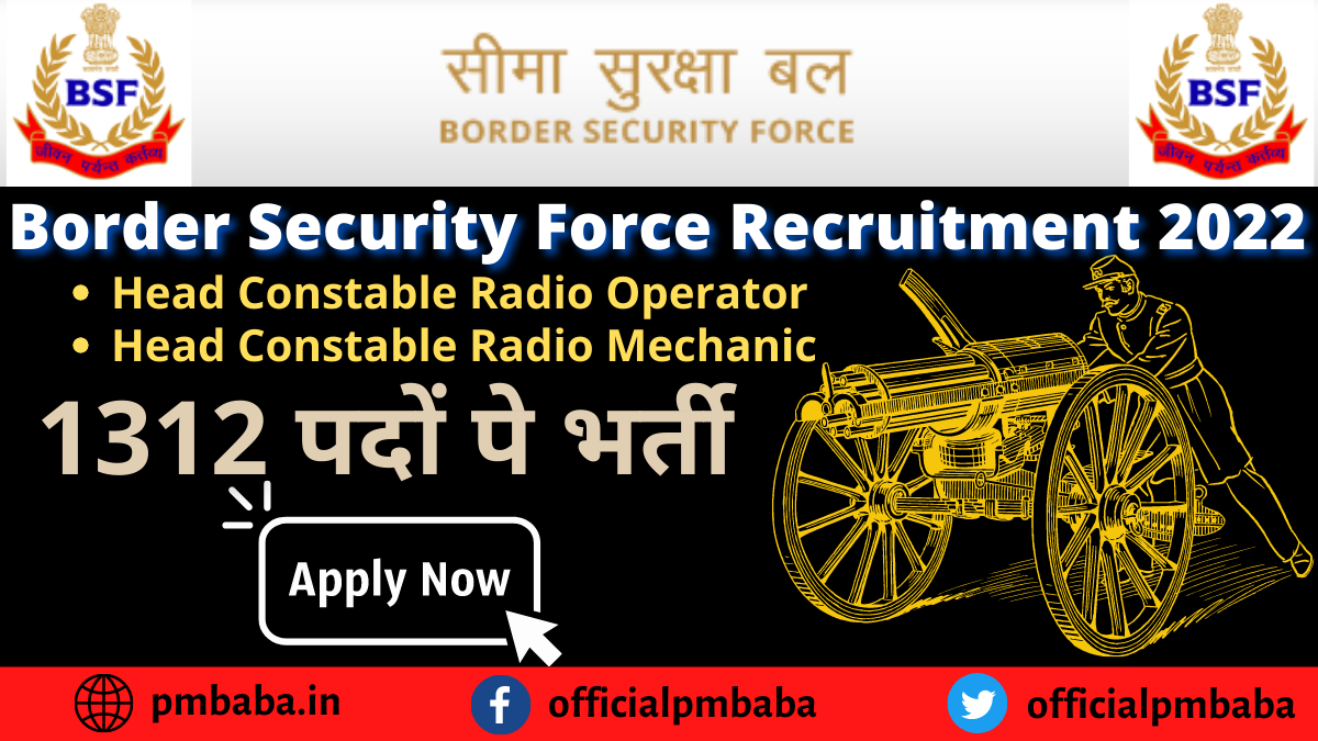 BSF Recruitment 2022 For Head Constable RO & RM