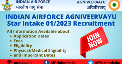 Agniveer Airforce Agniveervayu Star Intake 01-2023 Recruitment