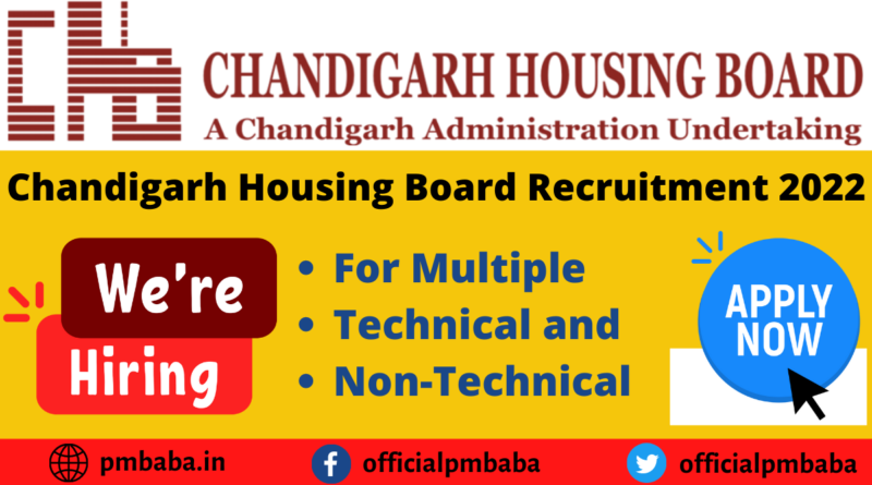 Chandigarh Housing Board Recruitment For Various Posts