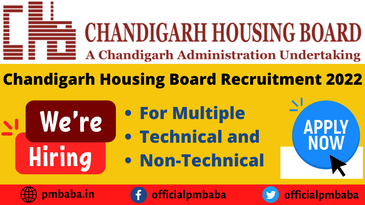 Chandigarh Housing Board Recruitment For Various Posts